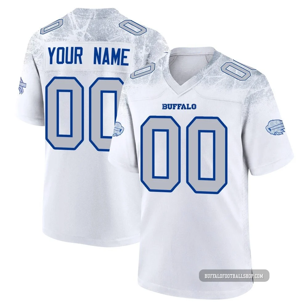 Custom ＃00 Buffalo Bills Game White Youth 2025 Rivalries Collection Jersey