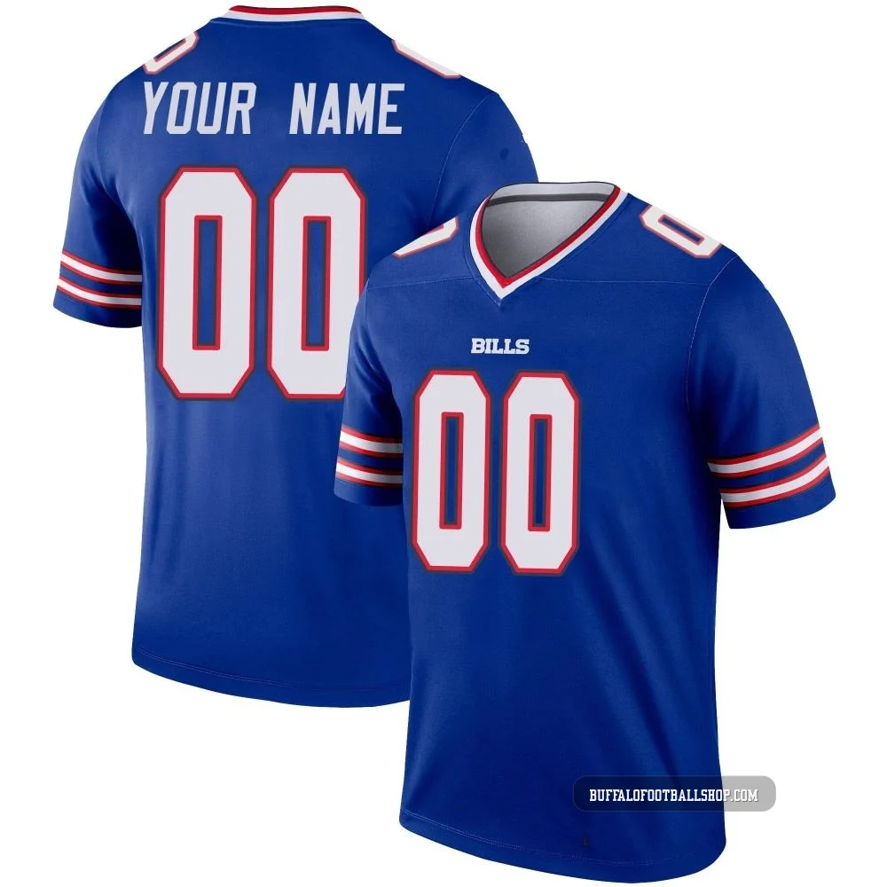 Custom ＃00 Buffalo Bills Legend Royal Men's Jersey