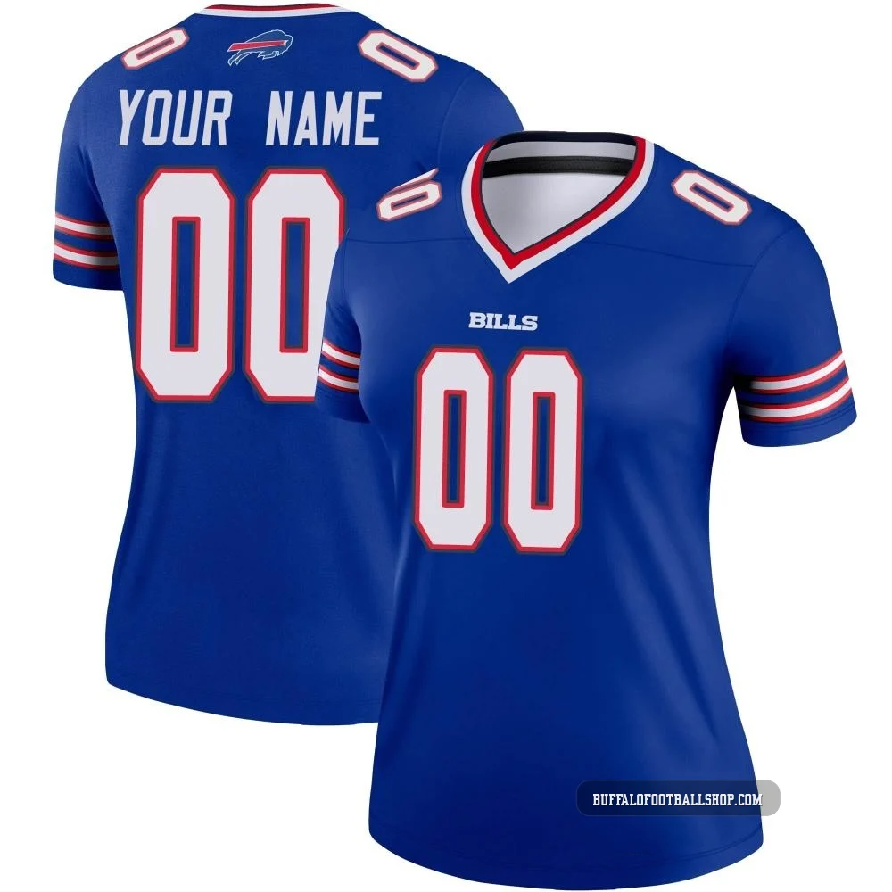 Custom ＃00 Buffalo Bills Legend Royal Women's Jersey