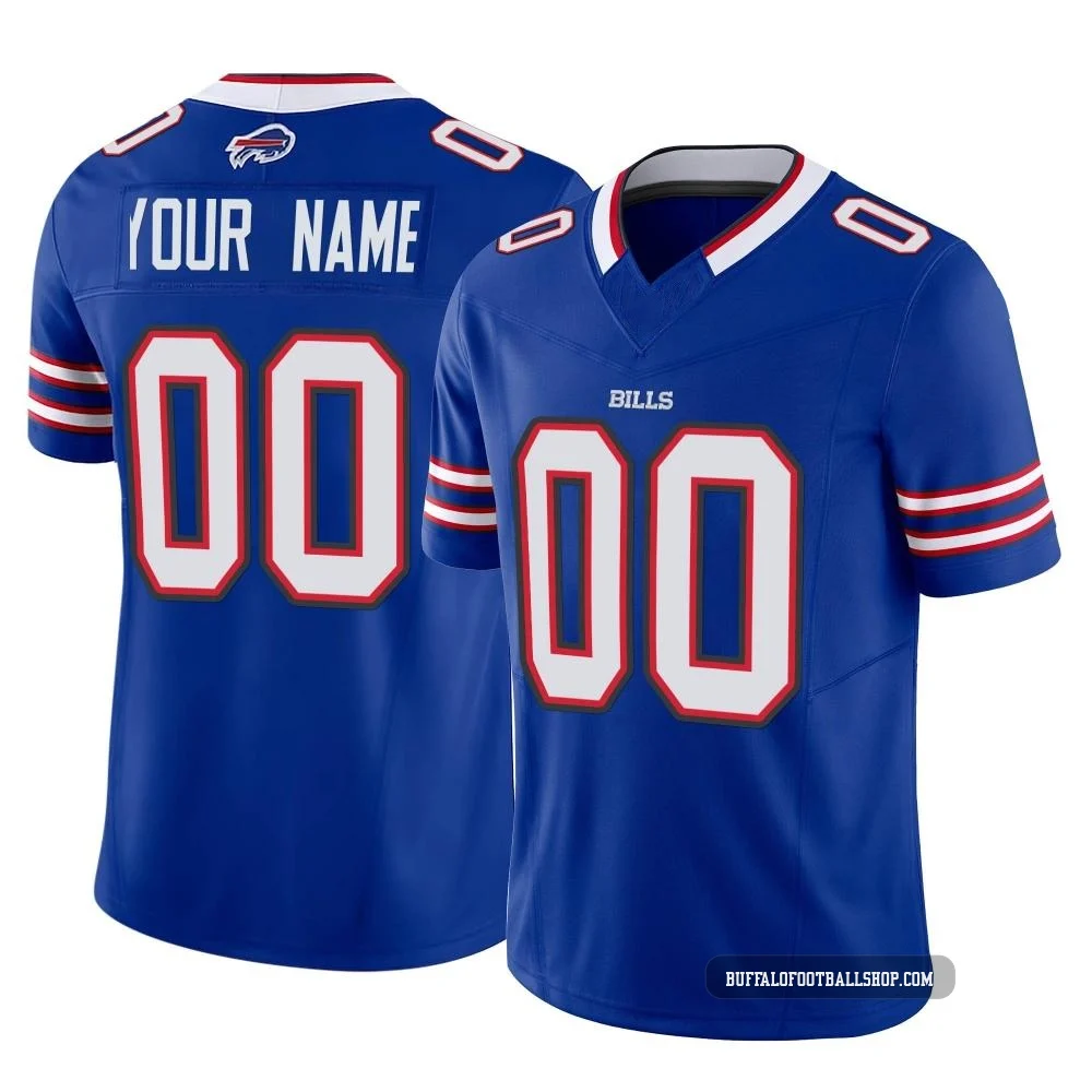 Custom ＃00 Buffalo Bills Limited Royal Youth Vapor F.U.S.E. Jersey