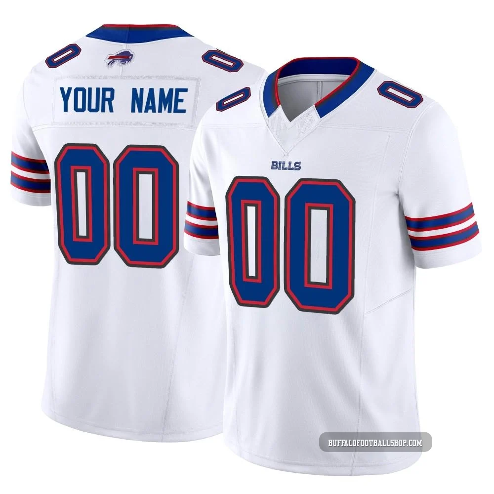 Custom ＃00 Buffalo Bills Limited White Men's Vapor F.U.S.E. Jersey