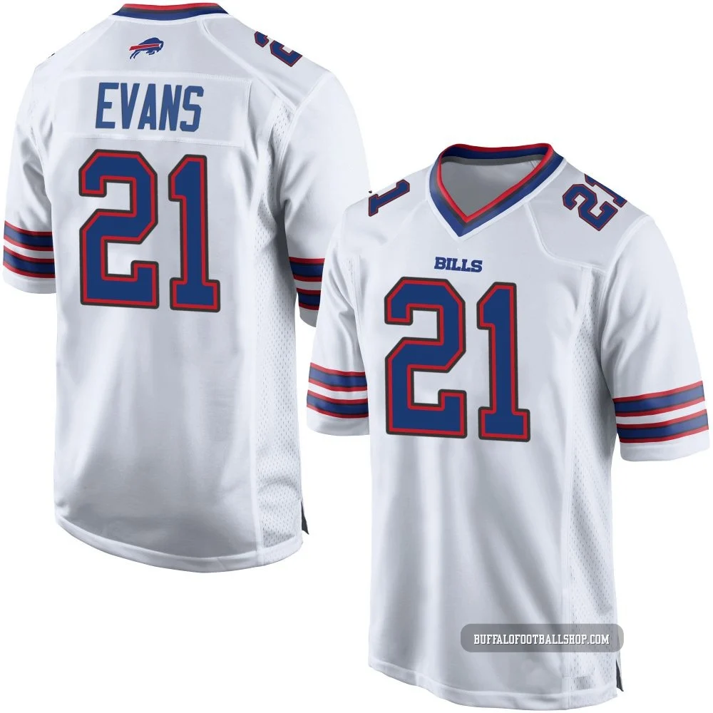 Darrynton Evans ＃21 Buffalo Bills Game White Men's Jersey