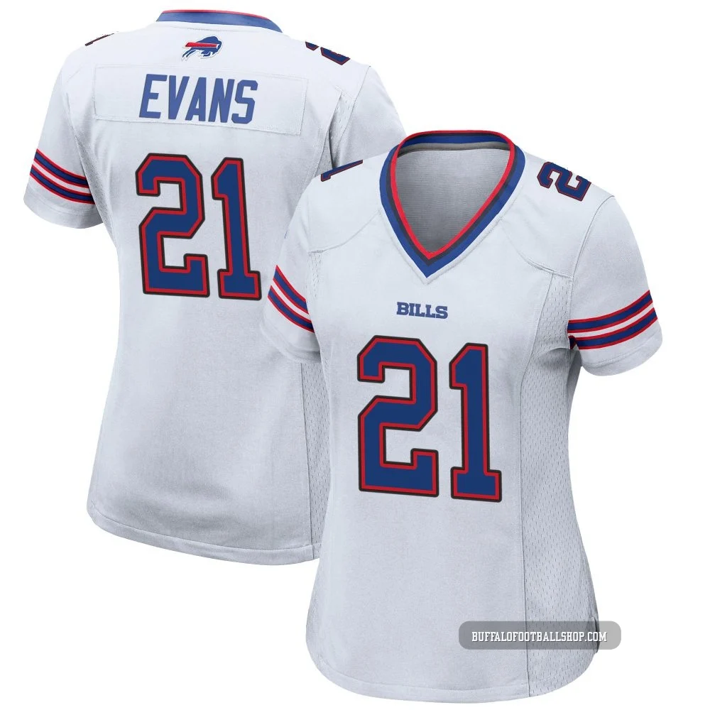 Darrynton Evans ＃21 Buffalo Bills Game White Women's Jersey