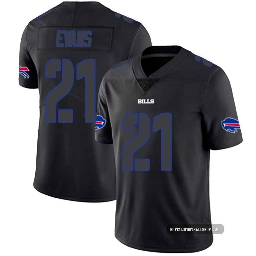 Darrynton Evans ＃21 Buffalo Bills Limited Black Impact Men's Jersey
