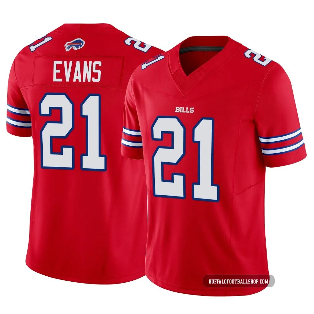 Darrynton Evans ＃21 Buffalo Bills Limited Red Men's Vapor F.U.S.E. Jersey