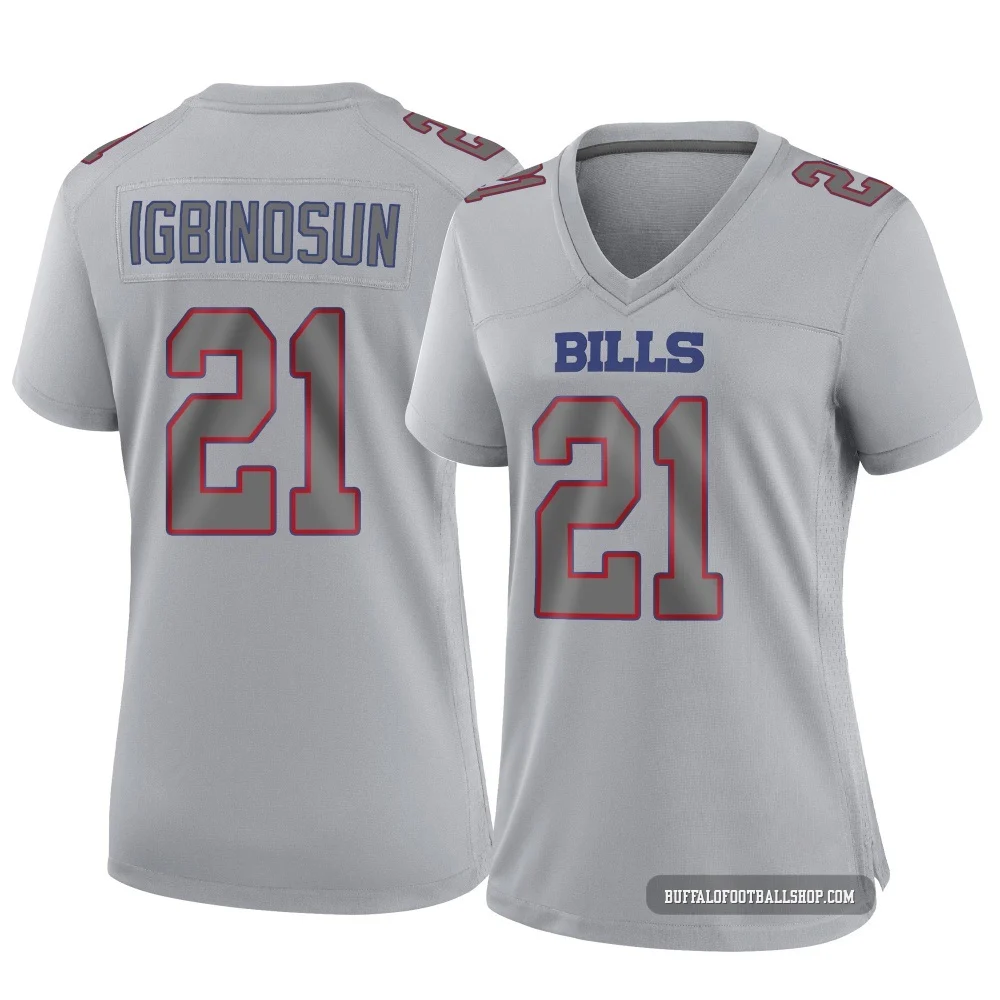 Davison Igbinosun ＃21 Buffalo Bills Game Gray Women's Atmosphere Fashion Jersey