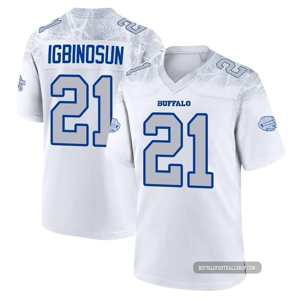 Davison Igbinosun ＃21 Buffalo Bills Game White Men's 2025 Rivalries Collection Jersey