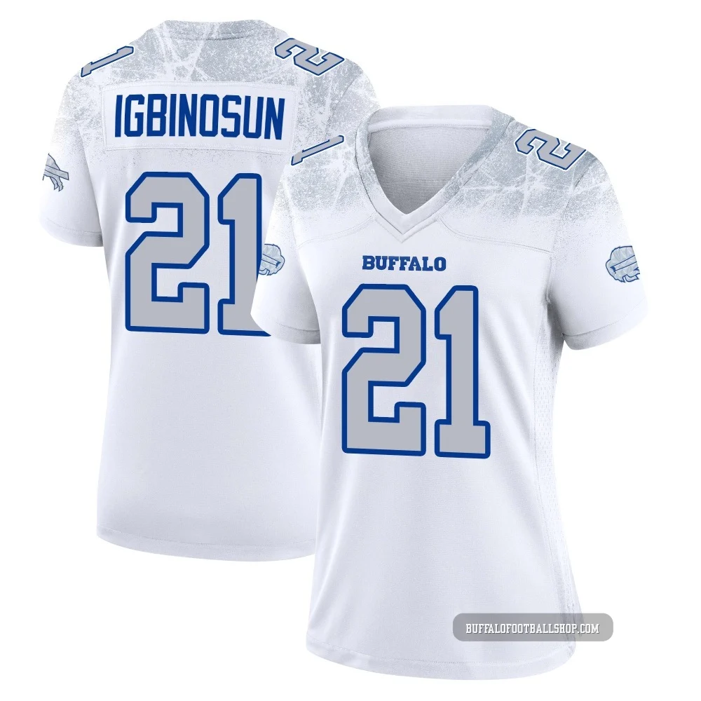 Davison Igbinosun ＃21 Buffalo Bills Game White Women's 2025 Rivalries Collection Jersey