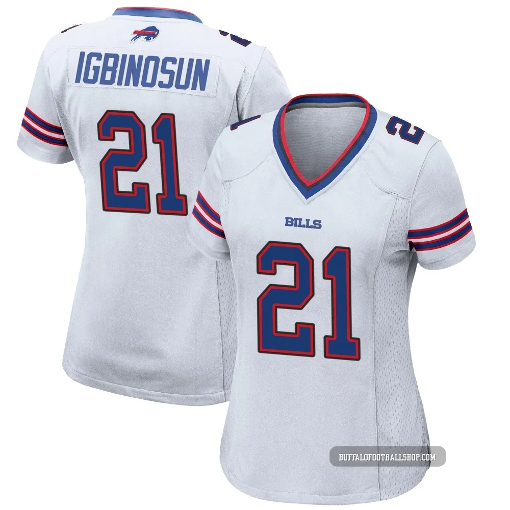 Davison Igbinosun ＃21 Buffalo Bills Game White Women's Jersey