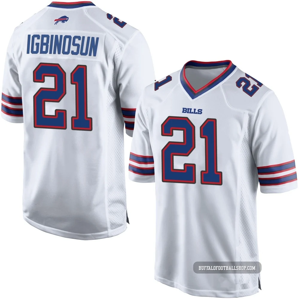 Davison Igbinosun ＃21 Buffalo Bills Game White Youth Jersey