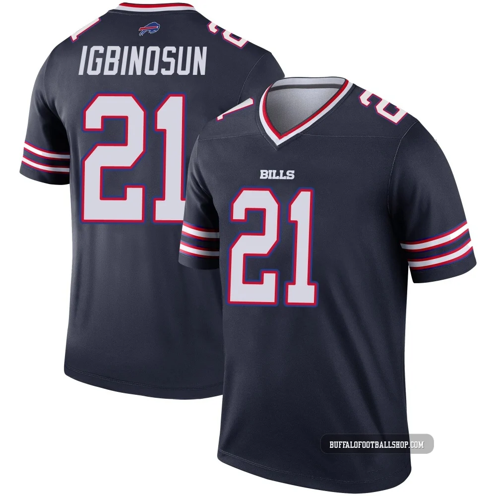 Davison Igbinosun ＃21 Buffalo Bills Legend Navy Men's Inverted Jersey