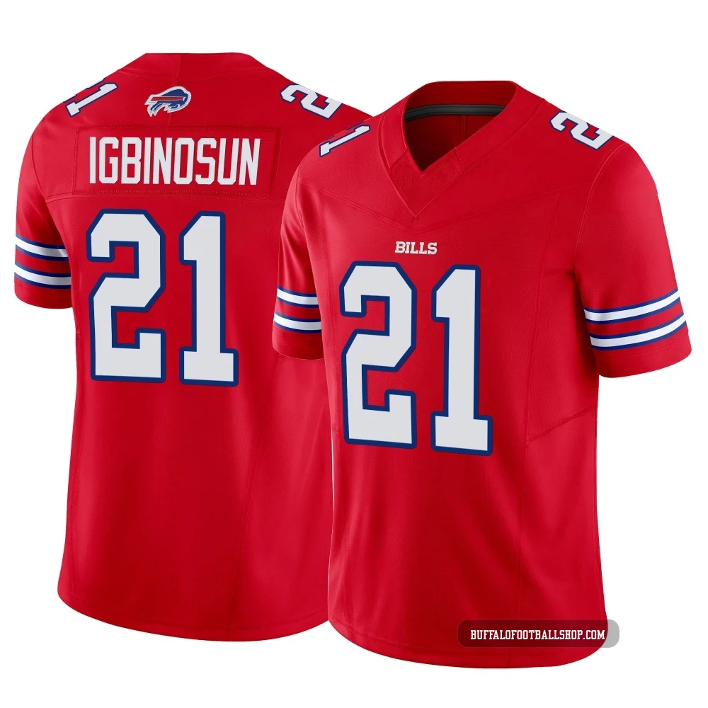 Davison Igbinosun ＃21 Buffalo Bills Limited Red Men's Vapor F.U.S.E. Jersey