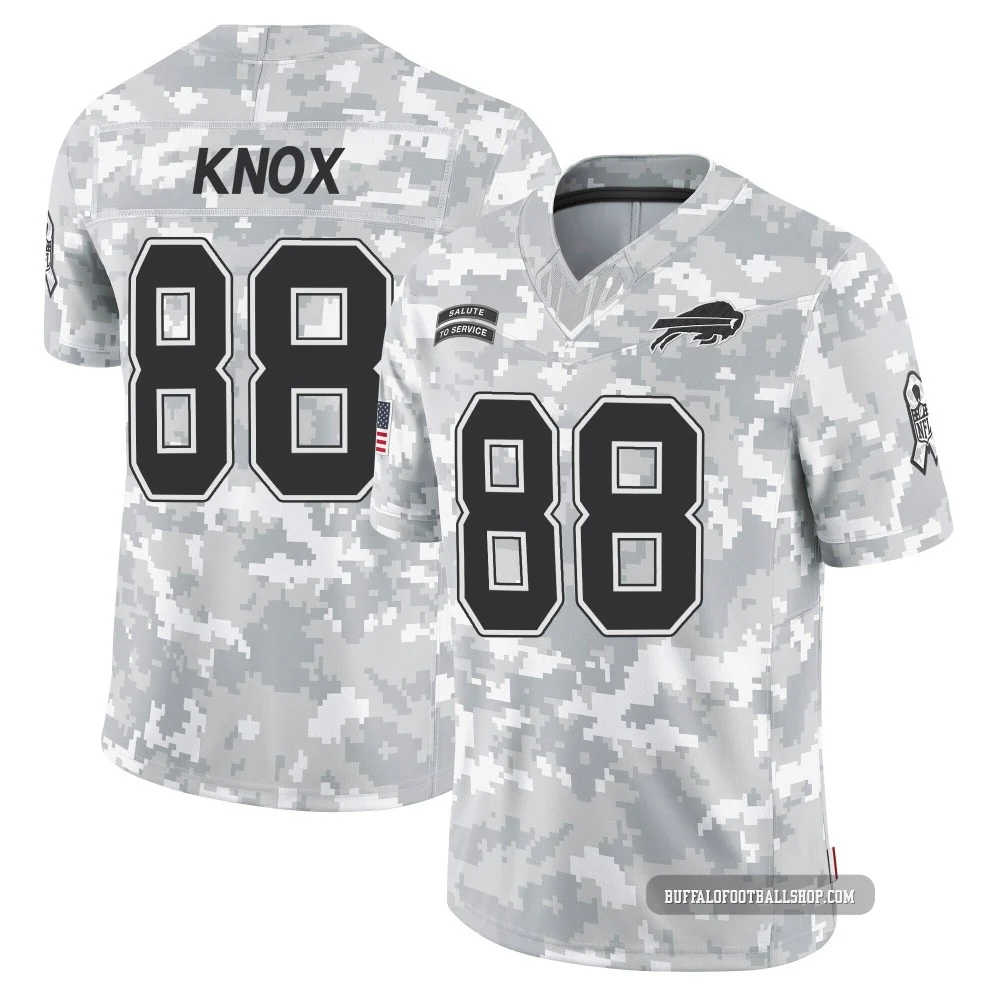 Dawson Knox ＃88 Buffalo Bills Limited Arctic Camo Men's 2024 Salute to Service Jersey