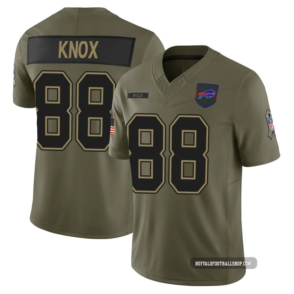 Dawson Knox ＃88 Buffalo Bills Limited Olive Men's 2025 Salute to Service Jersey