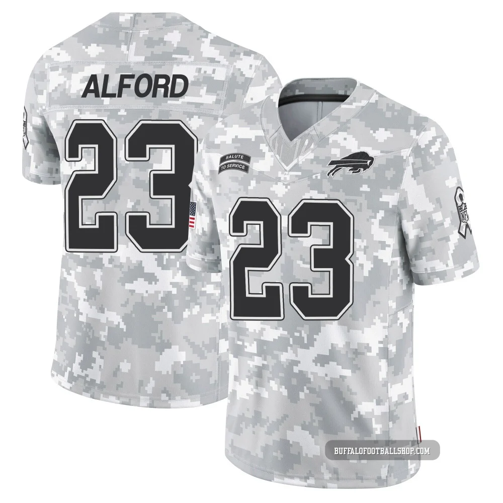 Dee Alford ＃23 Buffalo Bills Limited Arctic Camo Men's 2024 Salute to Service Jersey