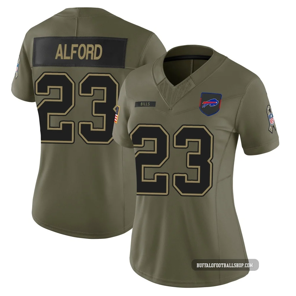 Dee Alford ＃23 Buffalo Bills Limited Olive Women's 2025 Salute to Service Jersey