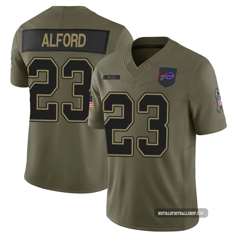 Dee Alford ＃23 Buffalo Bills Limited Olive Youth 2025 Salute to Service Jersey