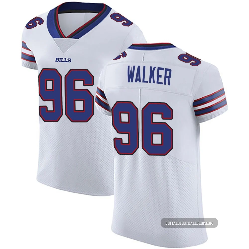 Deone Walker ＃96 Buffalo Bills Elite White Men's Vapor Untouchable Jersey