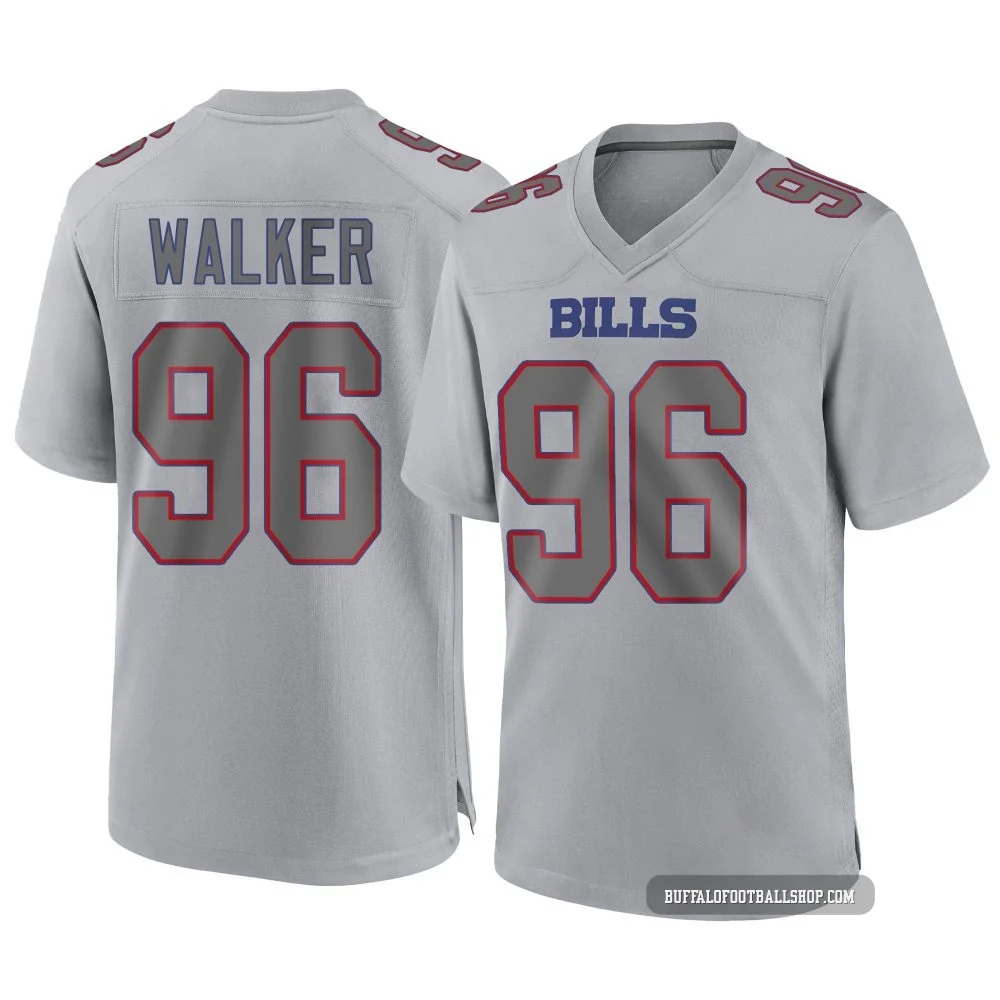 Deone Walker ＃96 Buffalo Bills Game Gray Youth Atmosphere Fashion Jersey