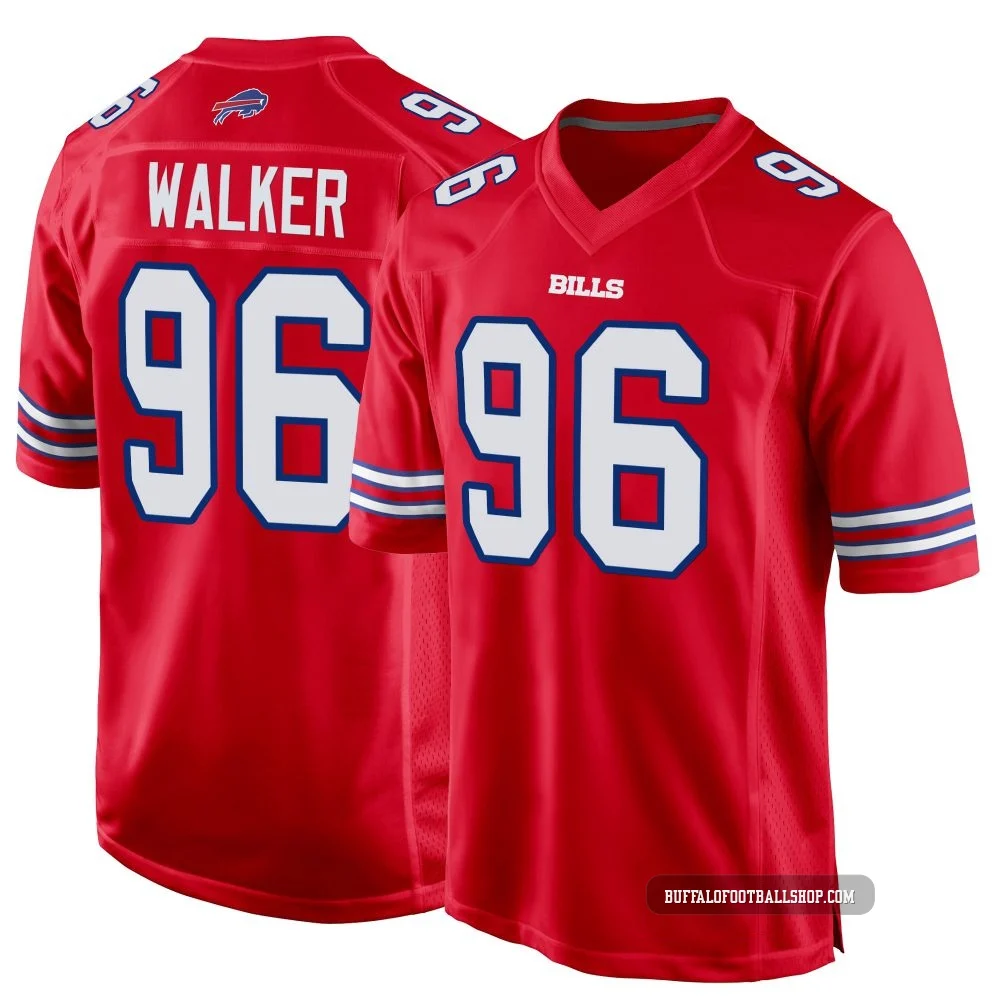 Deone Walker ＃96 Buffalo Bills Game Red Youth Alternate Jersey