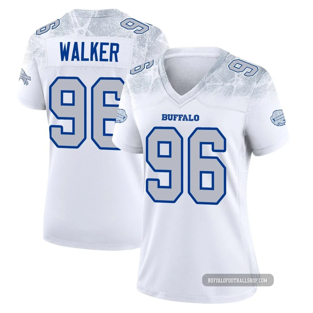 Deone Walker ＃96 Buffalo Bills Game White Women's 2025 Rivalries Collection Jersey