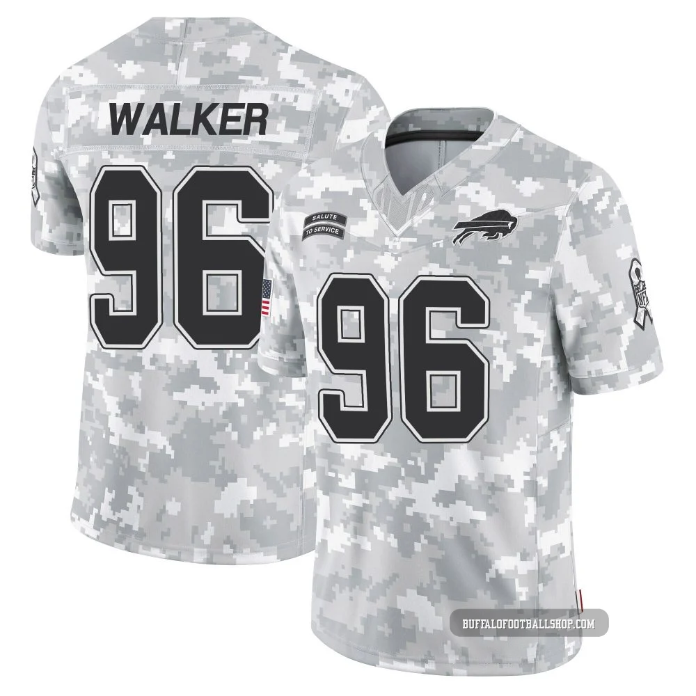Deone Walker ＃96 Buffalo Bills Limited Arctic Camo Youth 2024 Salute to Service Jersey