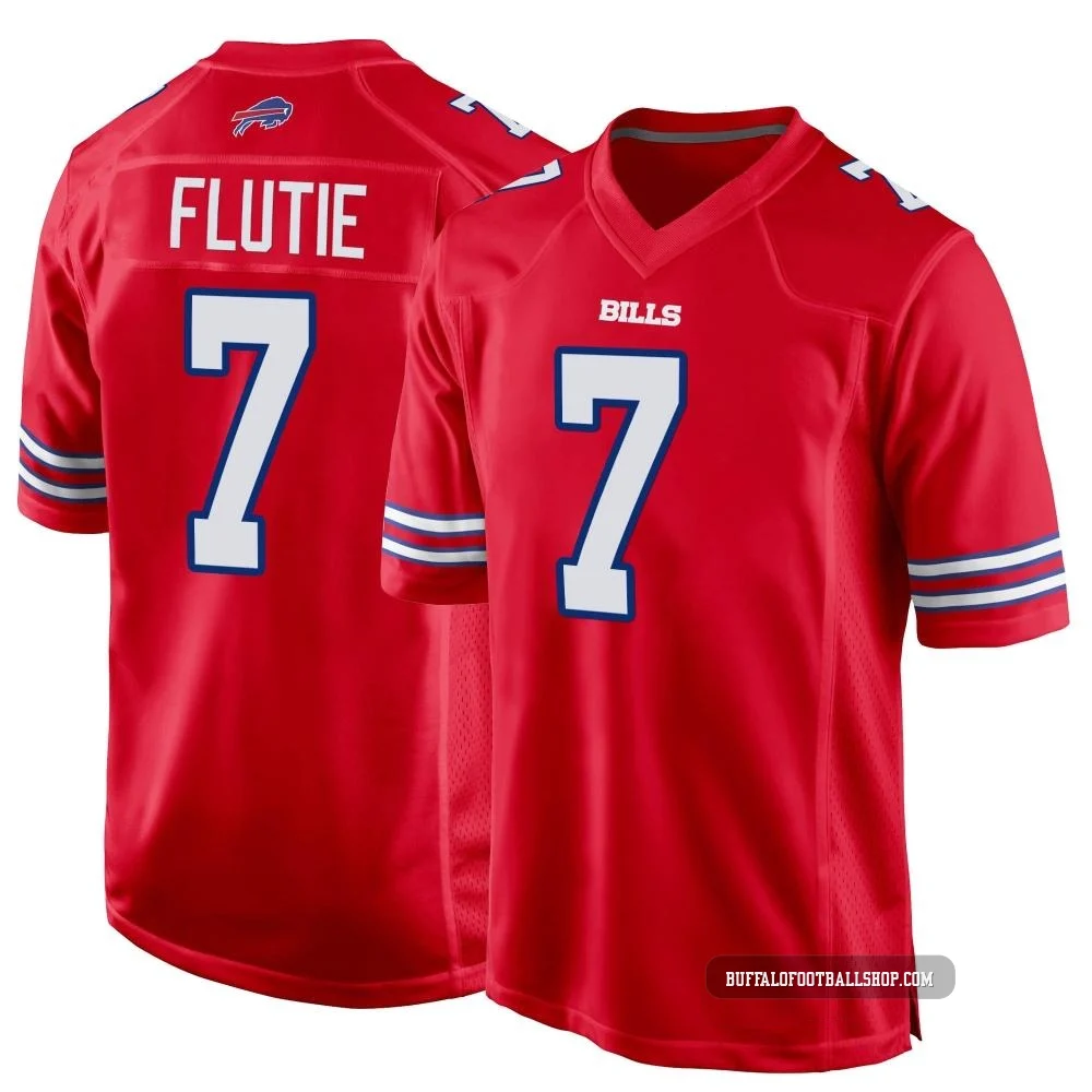 Doug Flutie ＃7 Buffalo Bills Game Red Youth Alternate Jersey