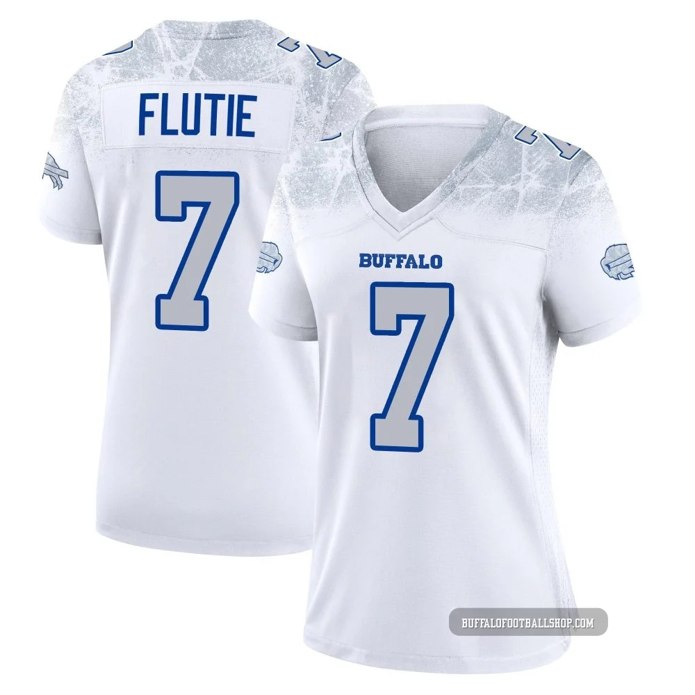 Doug Flutie ＃7 Buffalo Bills Game White Women's 2025 Rivalries Collection Jersey