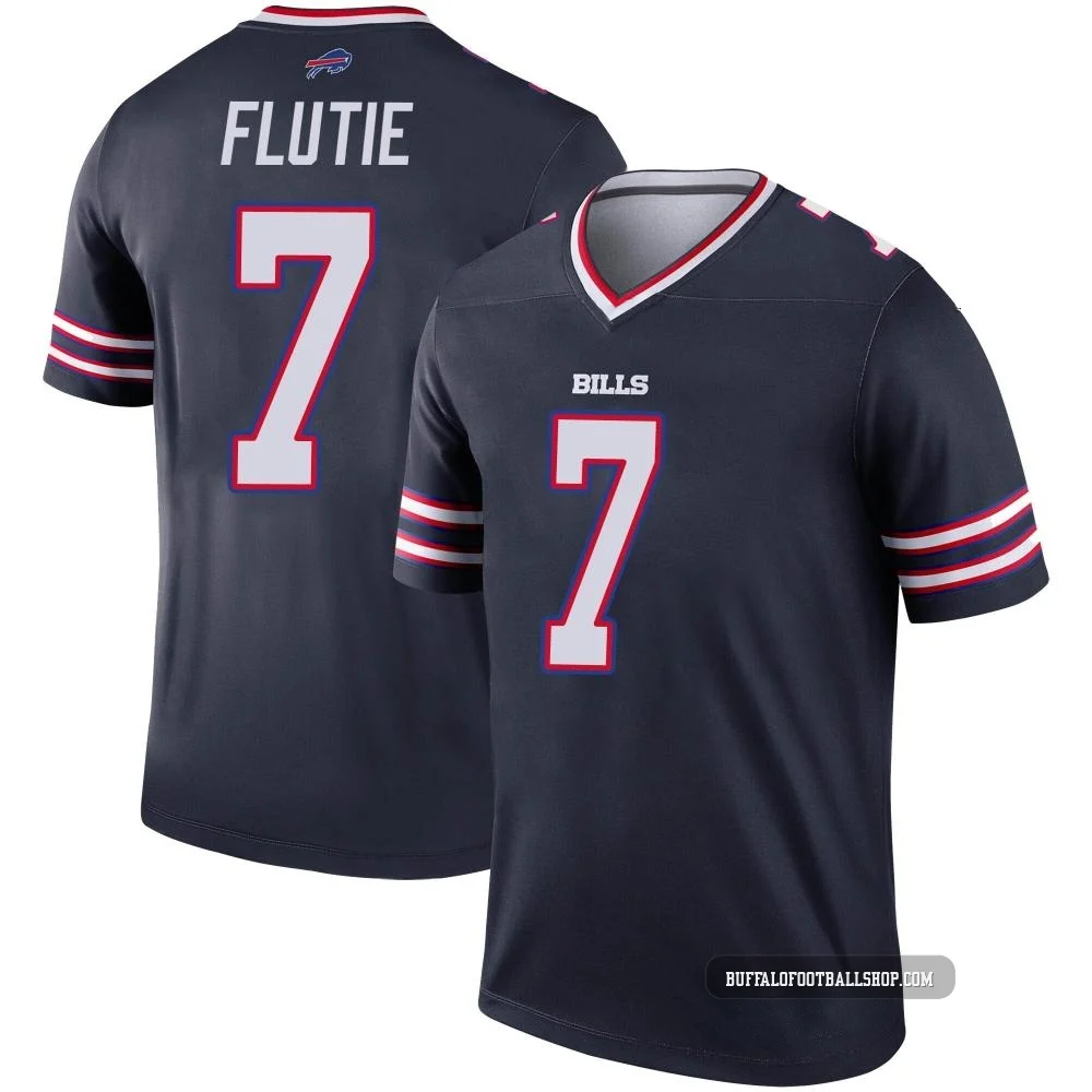 Doug Flutie ＃7 Buffalo Bills Legend Navy Men's Inverted Jersey