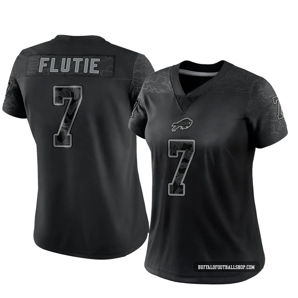 Doug Flutie ＃7 Buffalo Bills Limited Black Women's Reflective Jersey