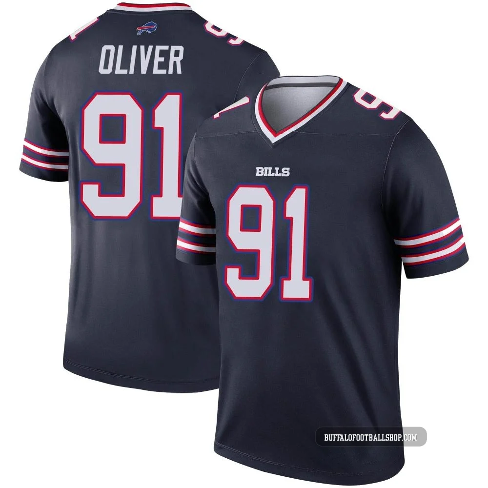 Ed Oliver ＃91 Buffalo Bills Legend Navy Men's Inverted Jersey