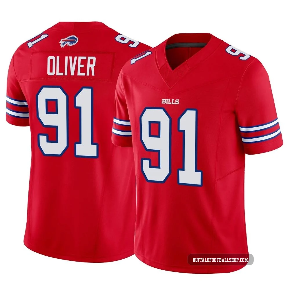 Ed Oliver ＃91 Buffalo Bills Limited Red Men's Vapor F.U.S.E. Jersey