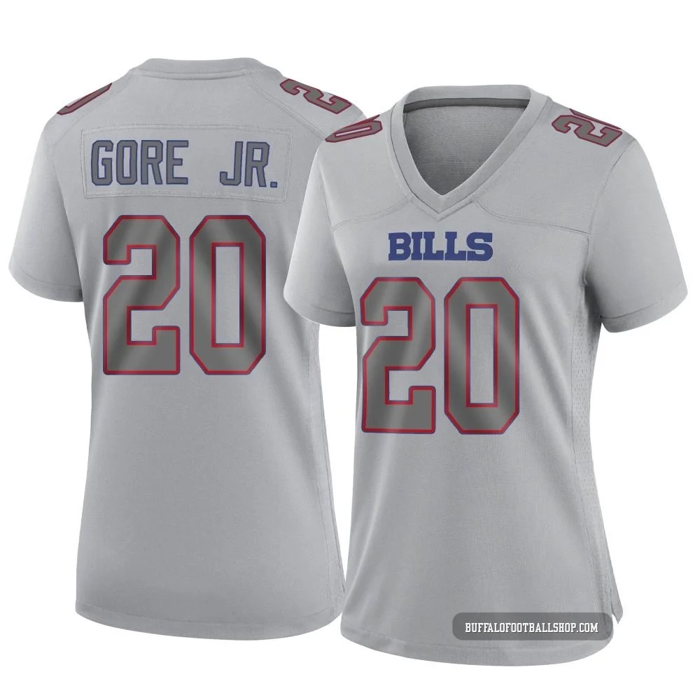 Frank Gore Jr. ＃20 Buffalo Bills Game Gray Women's Atmosphere Fashion Jersey