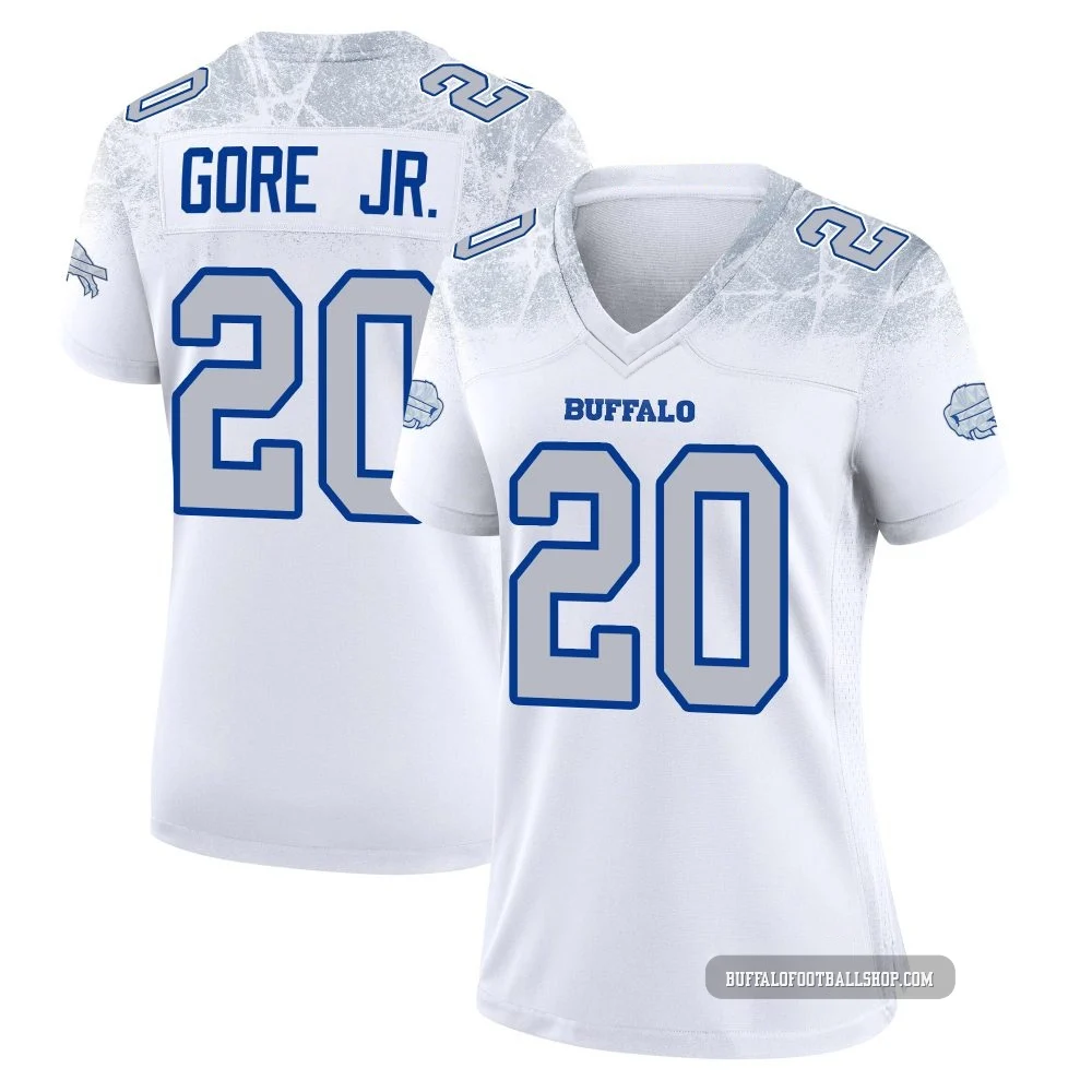 Frank Gore Jr. ＃20 Buffalo Bills Game White Women's 2025 Rivalries Collection Jersey