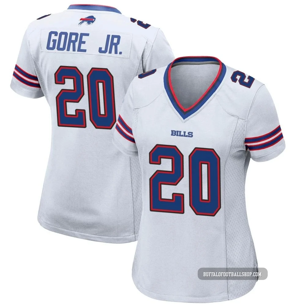 Frank Gore Jr. ＃20 Buffalo Bills Game White Women's Jersey