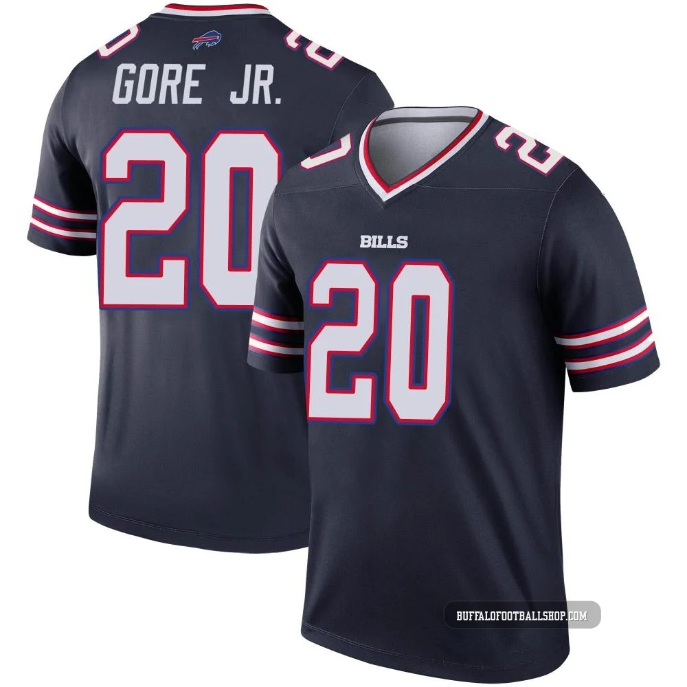 Frank Gore Jr. ＃20 Buffalo Bills Legend Navy Men's Inverted Jersey