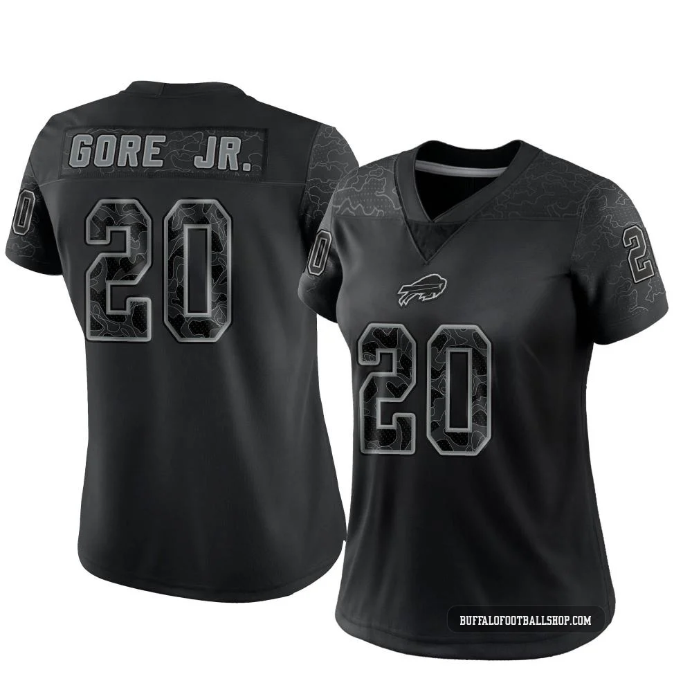 Frank Gore Jr. ＃20 Buffalo Bills Limited Black Women's Reflective Jersey