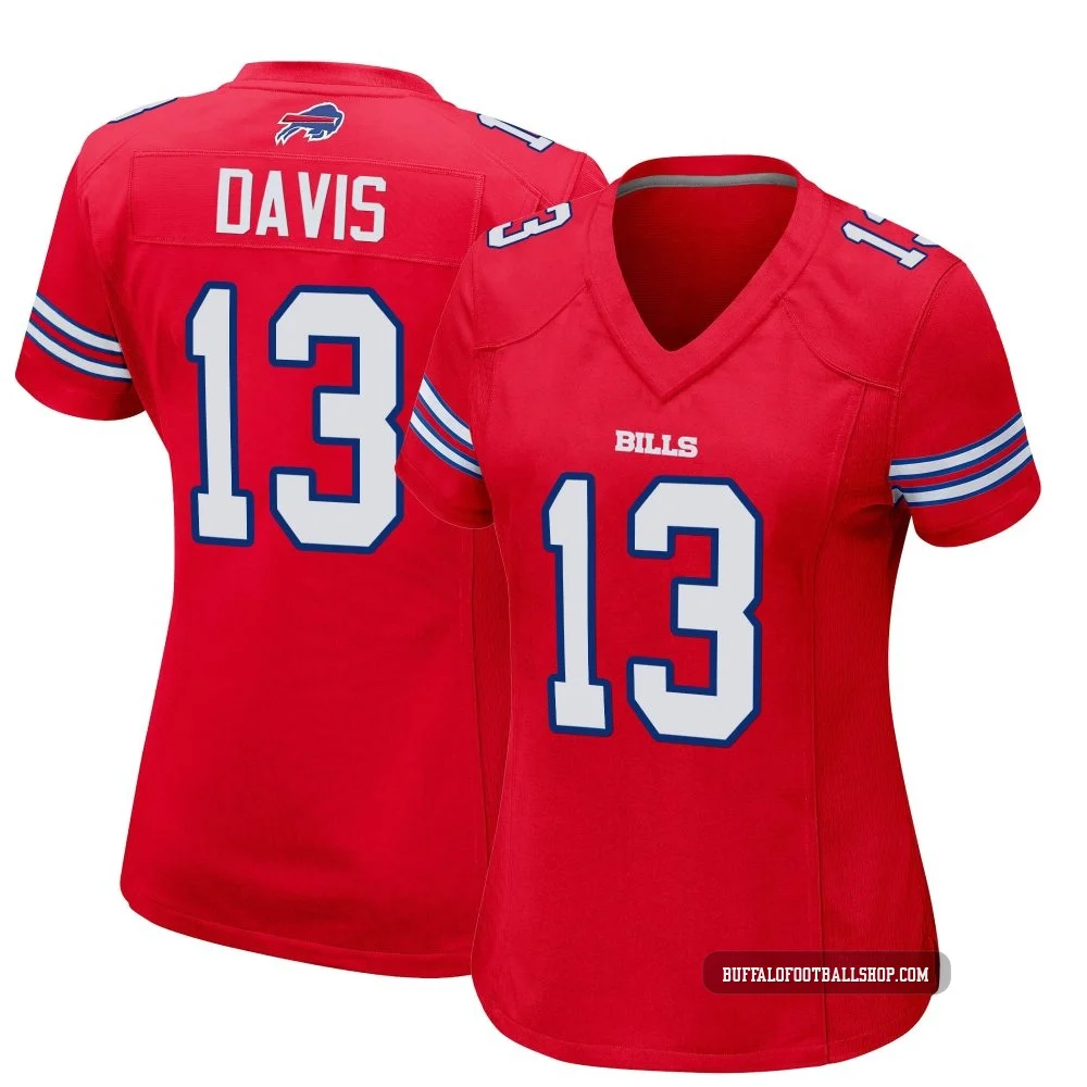 Gabe Davis ＃13 Buffalo Bills Game Red Women's Alternate Jersey