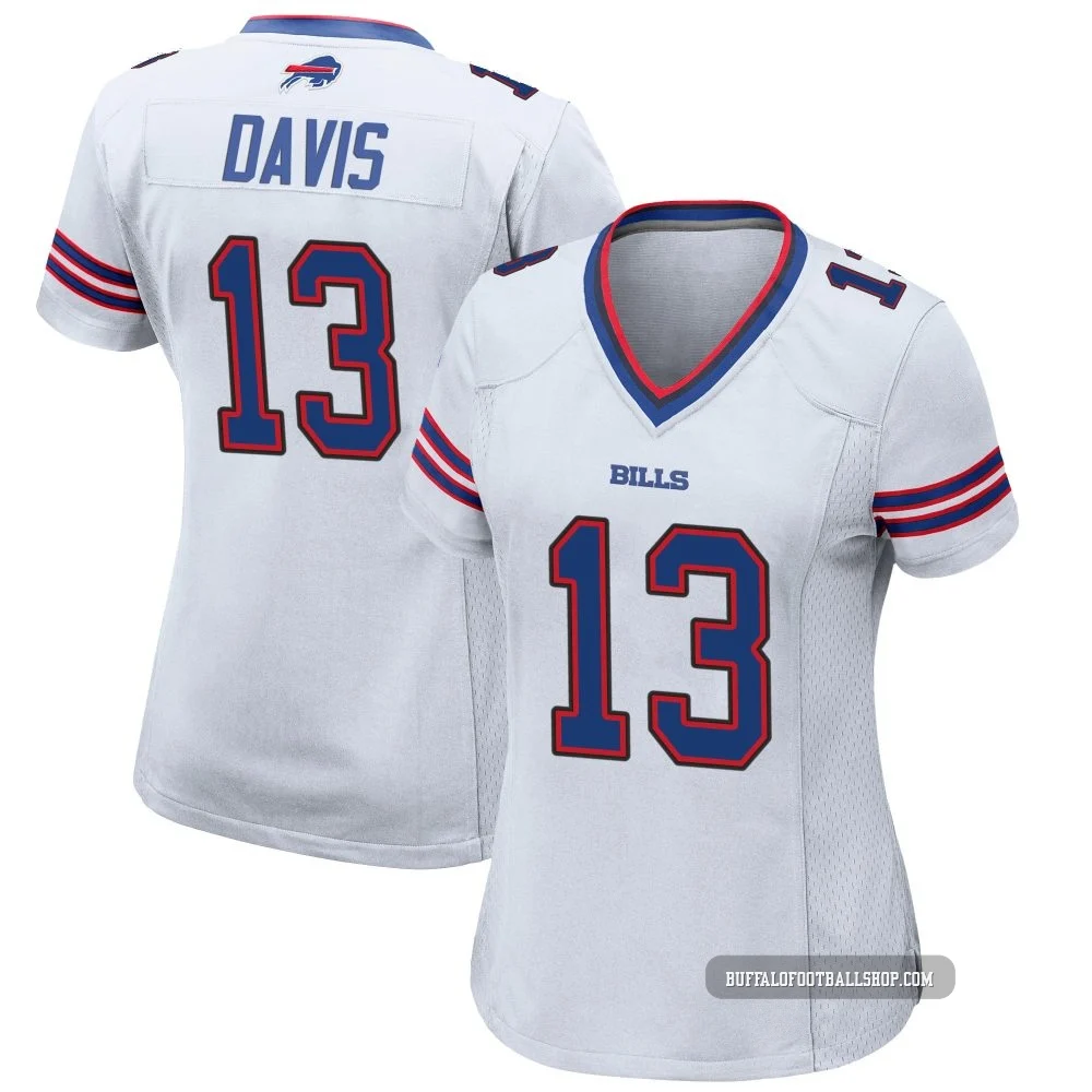 Gabe Davis ＃13 Buffalo Bills Game White Women's Jersey