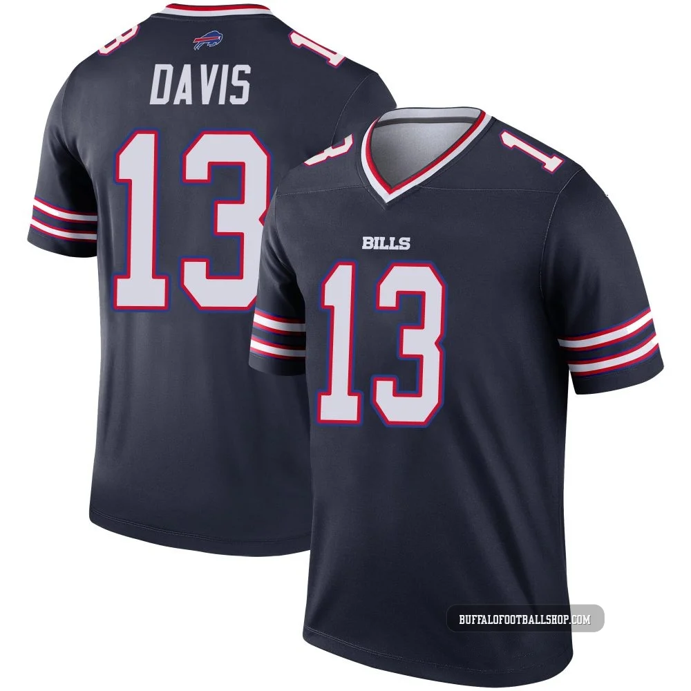 Gabe Davis ＃13 Buffalo Bills Legend Navy Men's Inverted Jersey