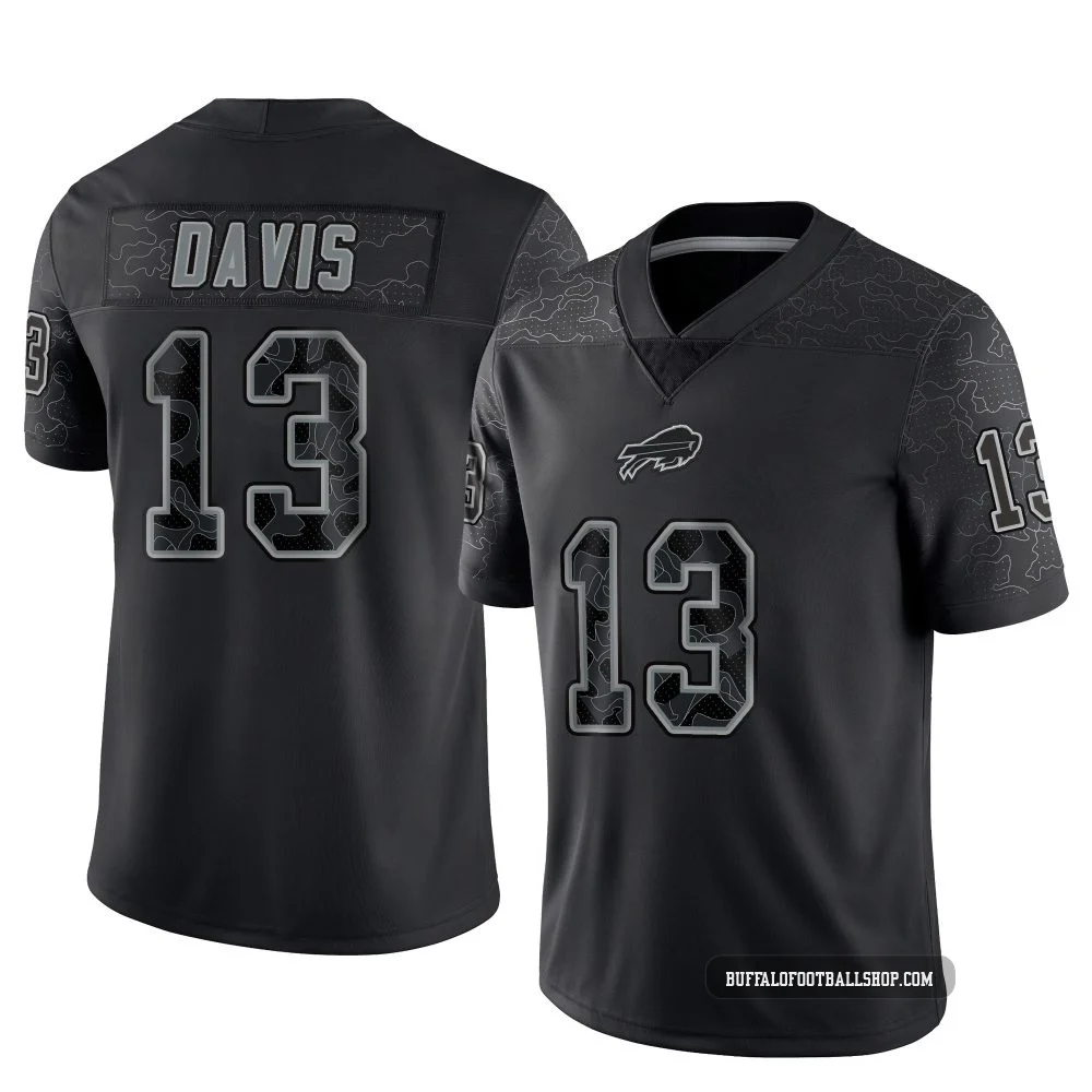 Gabe Davis ＃13 Buffalo Bills Limited Black Youth Reflective Jersey