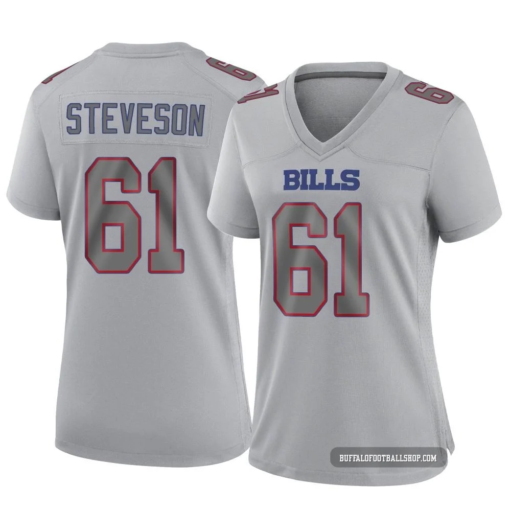 Gable Steveson ＃61 Buffalo Bills Game Gray Women's Atmosphere Fashion Jersey