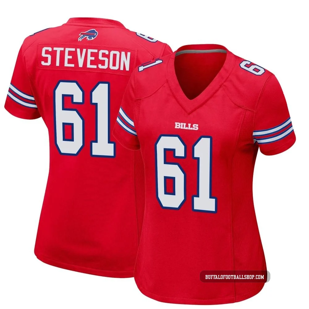 Gable Steveson ＃61 Buffalo Bills Game Red Women's Alternate Jersey