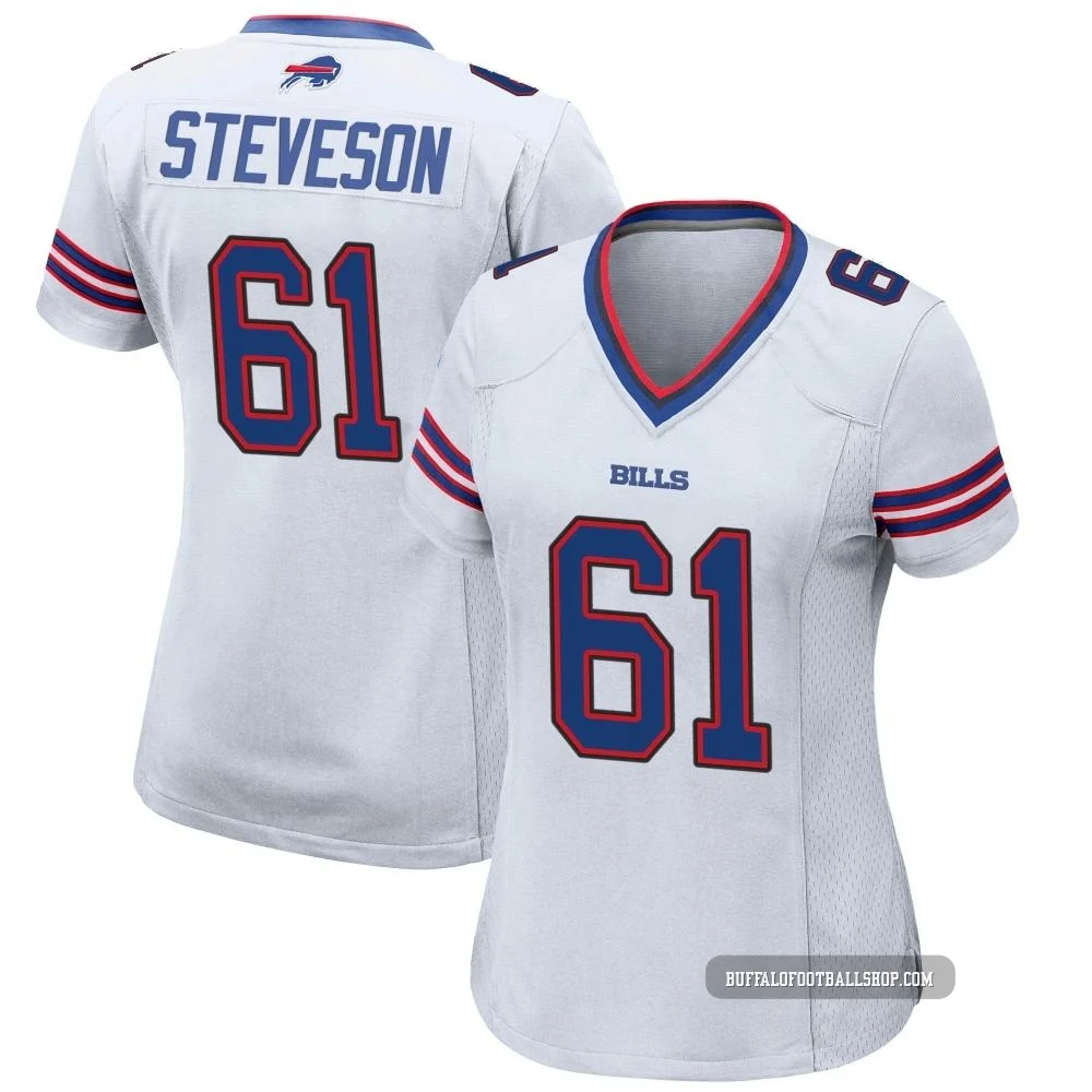 Gable Steveson ＃61 Buffalo Bills Game White Women's Jersey