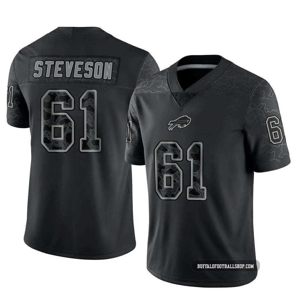 Gable Steveson ＃61 Buffalo Bills Limited Black Youth Reflective Jersey