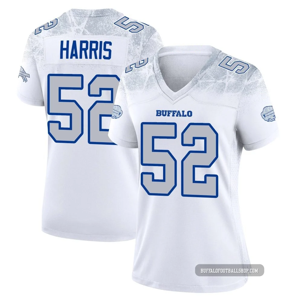 Hayden Harris ＃52 Buffalo Bills Game White Women's 2025 Rivalries Collection Jersey