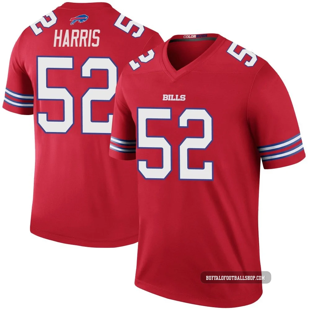 Hayden Harris ＃52 Buffalo Bills Legend Red Men's Color Rush Jersey