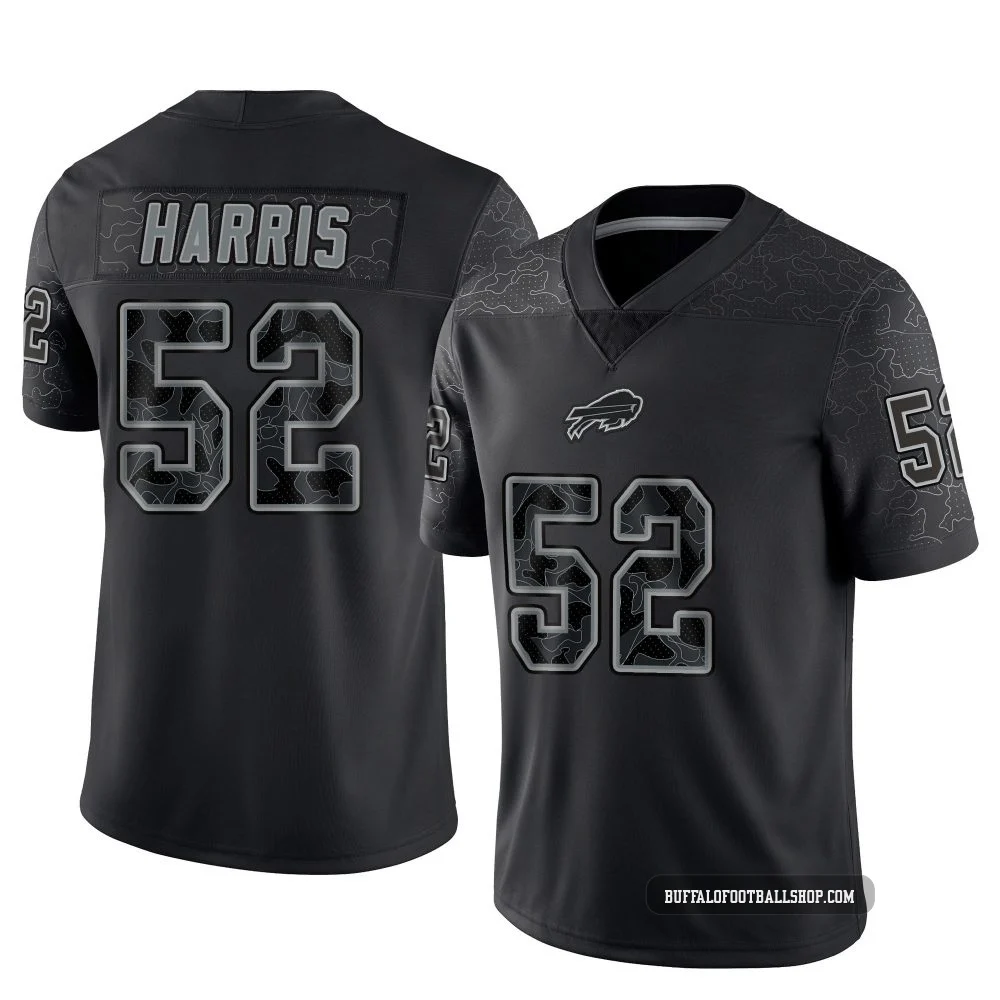 Hayden Harris ＃52 Buffalo Bills Limited Black Youth Reflective Jersey