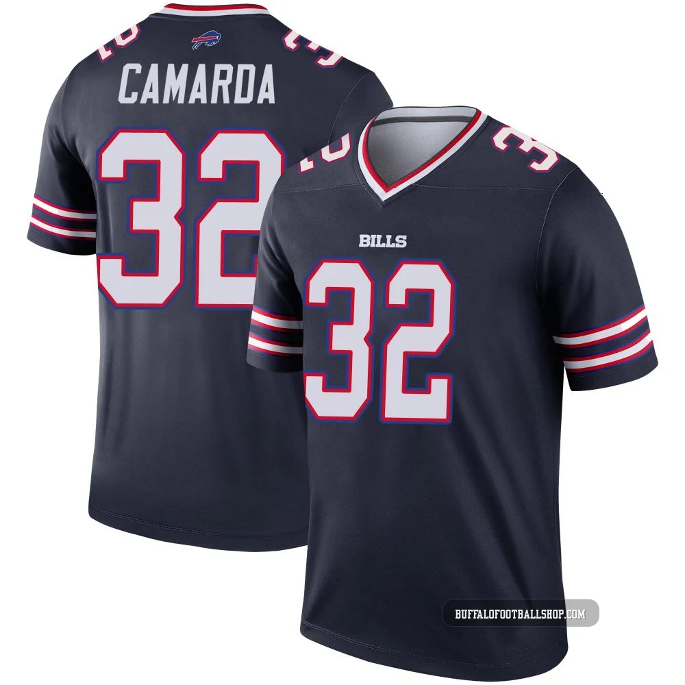Jake Camarda ＃32 Buffalo Bills Legend Navy Men's Inverted Jersey