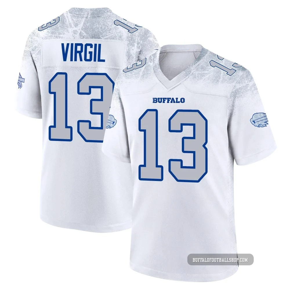Jalen Virgil ＃13 Buffalo Bills Game White Men's 2025 Rivalries Collection Jersey
